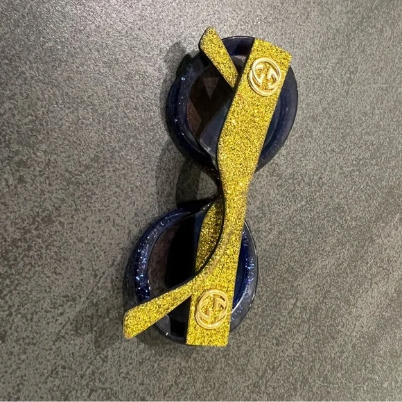 Gucci Red and Blue Glitter Sunglasses - READ Description - Picture 14 of 16